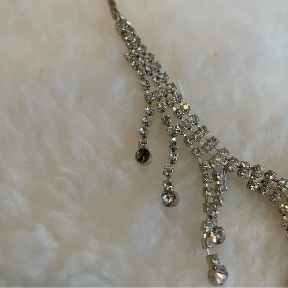 Vintage 90s rhinestone necklace - Picture 4 of 6